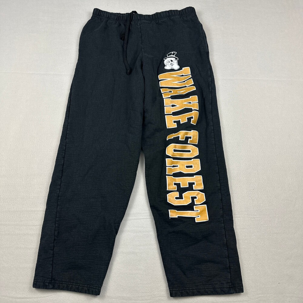 Vintage Wake Forest Demon Deacons Pants Men XL Black TXC Sweatpants NCAA